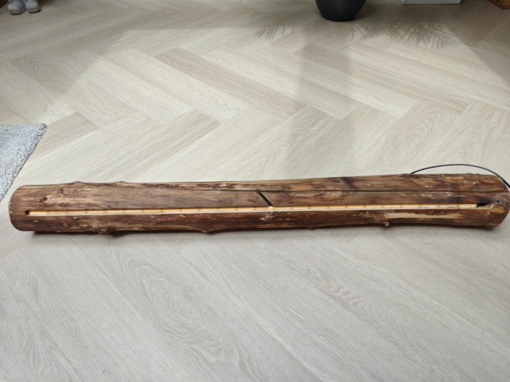 Boomstam Hanglamp Pracht (Kastanje hout, 120cm), Verzenden, Nieuw, Hout, Natuurhout, boomstam