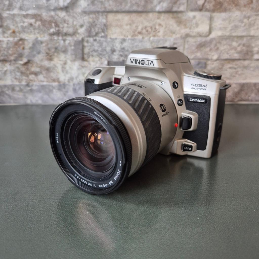 Minolta Dynax 505si Super met AF Zoom 28-80mm lens, Audio, Tv en Foto, Fotocamera's Analoog, Ophalen of Verzenden, Gebruikt, Spiegelreflex