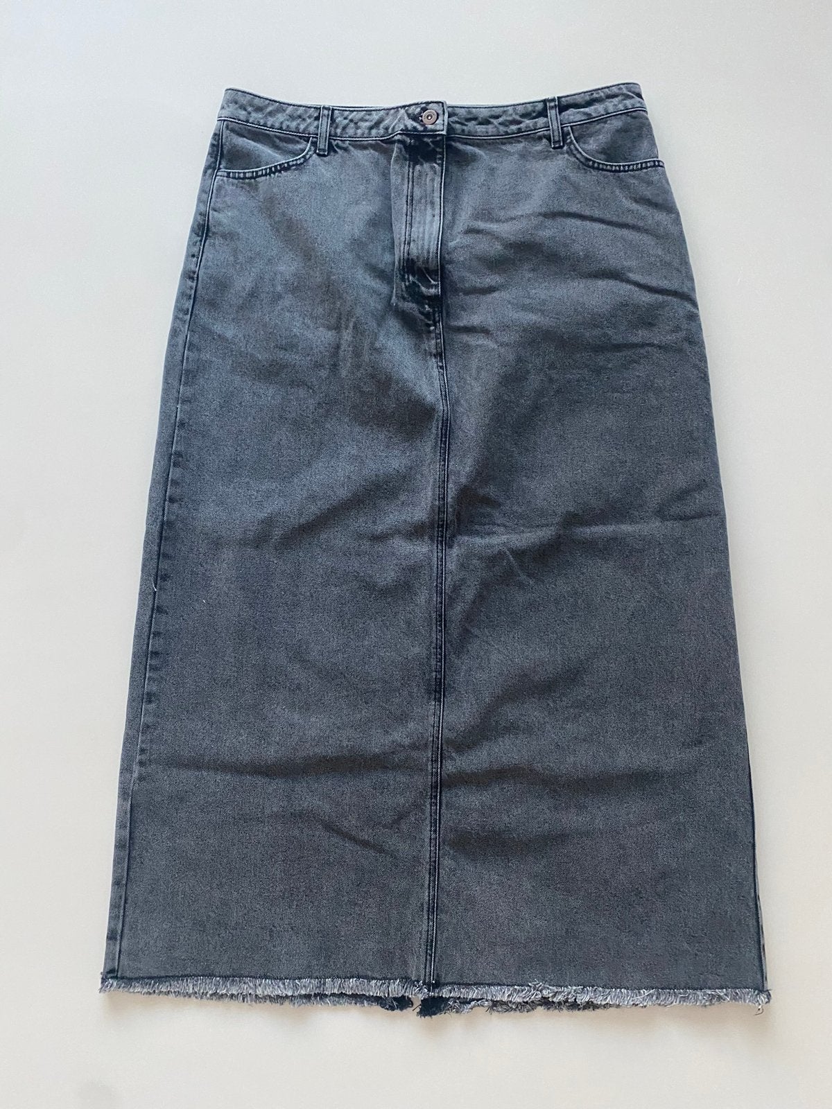 Lange zwarte denim rok ASOS Design, nieuw!, Zwart, Maat 46/48 (XL) of groter, Nieuw, Ophalen of Verzenden