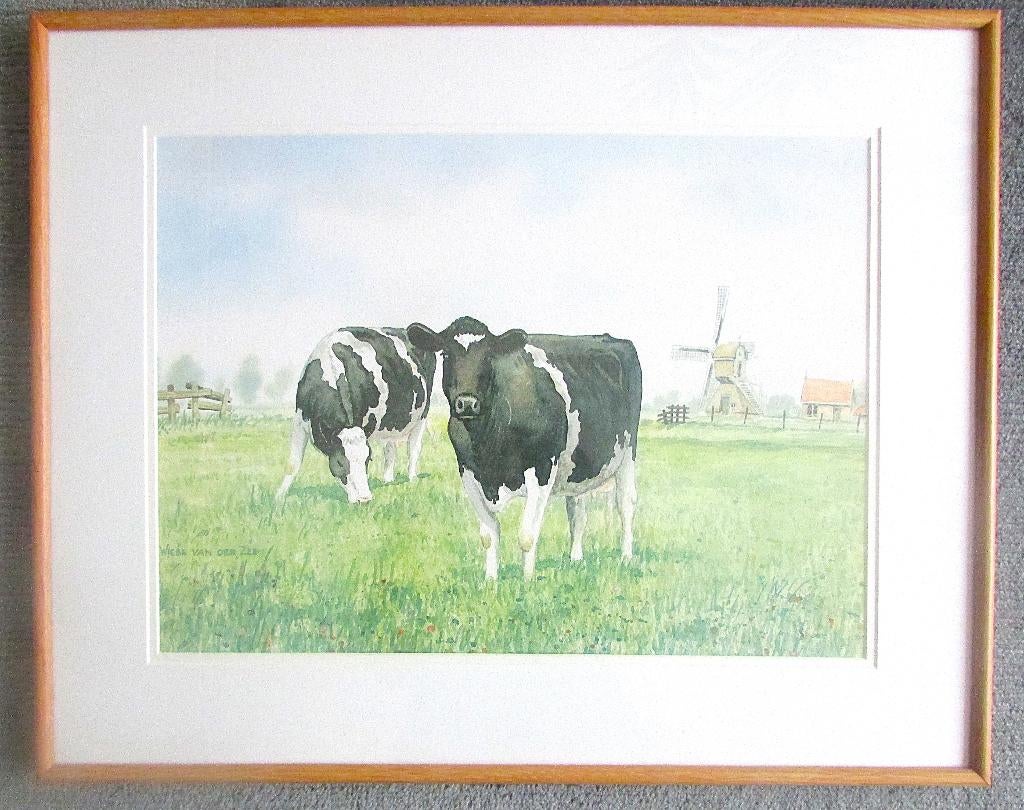 Aquarel Wiebe van der Zee, Ophalen of Verzenden