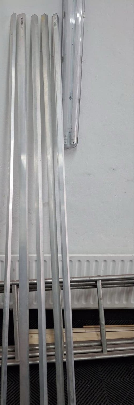 7 stuks aluminium L-profielen 20x20x2mm, 2000mm lang, Ophalen, Nieuw, Aluminium
