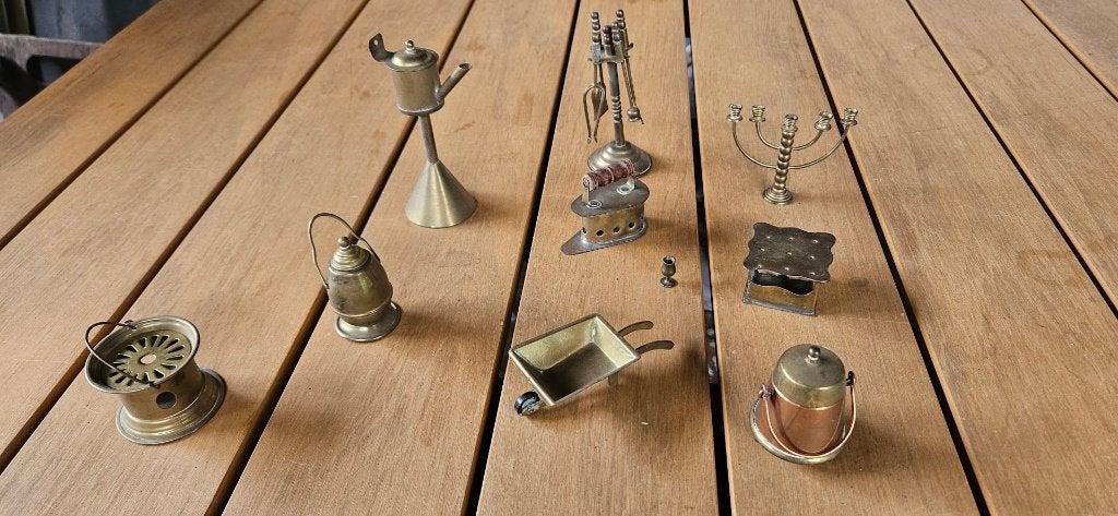 Antieke koperen miniaturen handgemaakt letterbak, Antiek en Kunst, Antiek | Koper en Brons, Ophalen of Verzenden