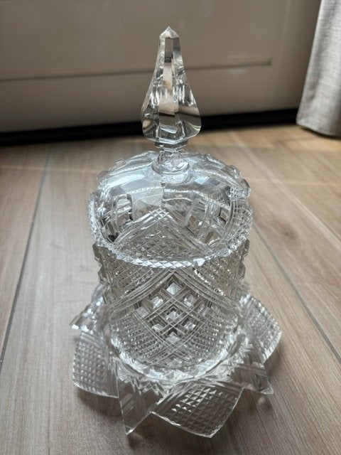 Antieke kristallen beschuitbus, Ophalen of Verzenden