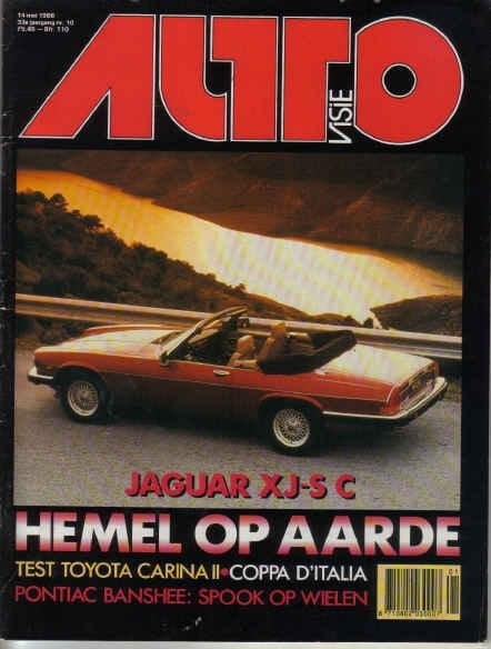 Autovisie 10 1988 : Jaguar XJSC - BMW 635 CSi - Audi 200, Ophalen of Verzenden, Gelezen, Algemeen