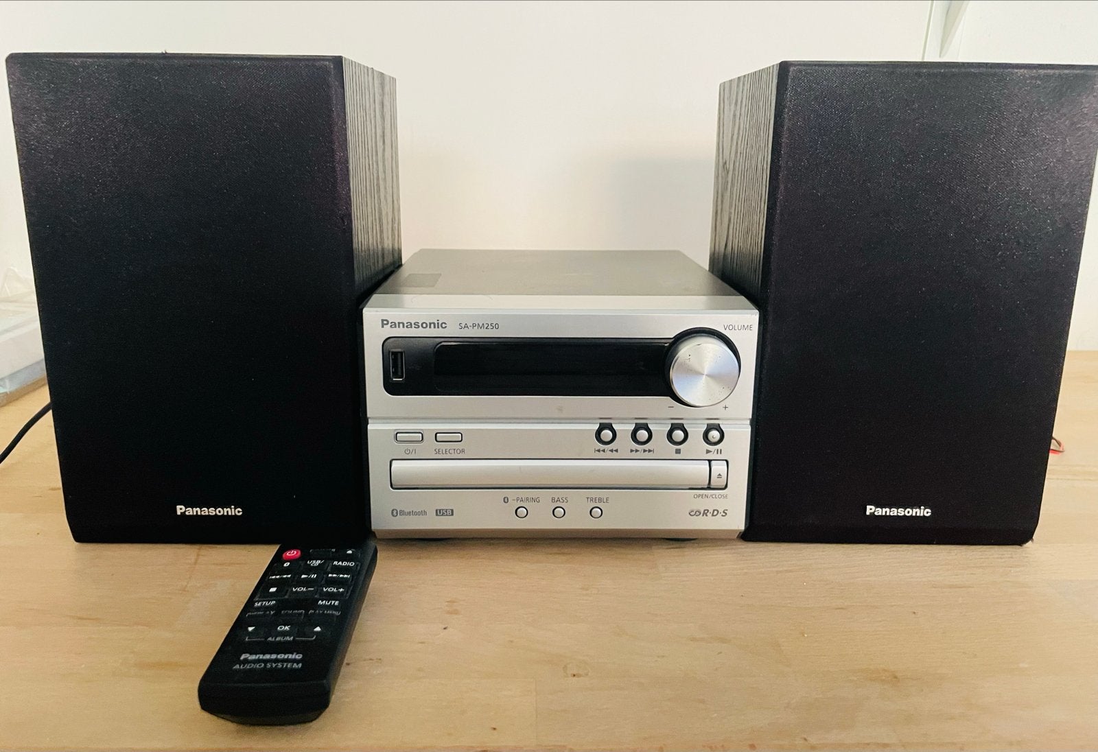 Panasonic SA-PM250 Microset met Bluetooth en USB, Zo goed als nieuw, Microset, Cd-speler, Ophalen