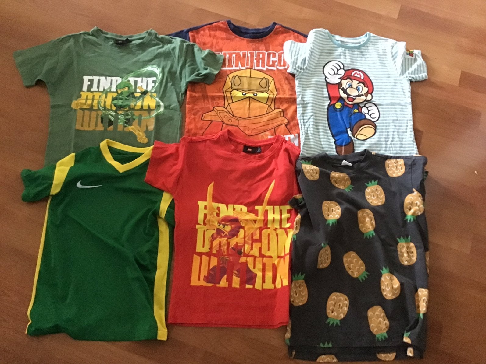 6 T’shirts jongen maat 134, Ophalen, Gebruikt, Maat 134