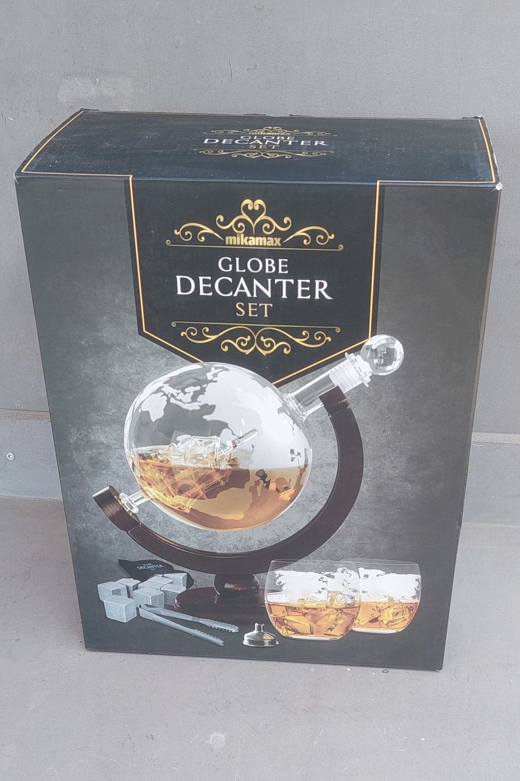 Globe Decanter Set met Glazen en Accessoires, nieuw in doos, Ophalen of Verzenden, Zo goed als nieuw, Glas, Klassiek