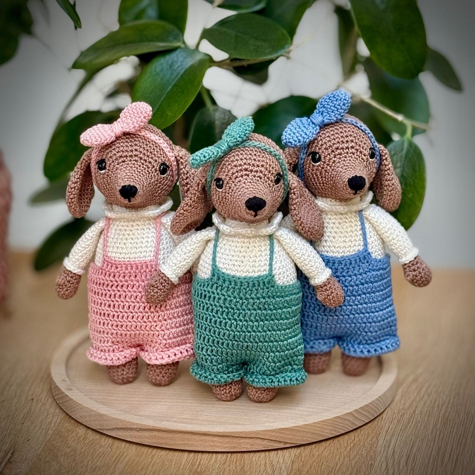 Gehaakte Teckel, Kinderen en Baby's, Overige merken, Overige karakters, Handgemaakt, Zo goed als nieuw