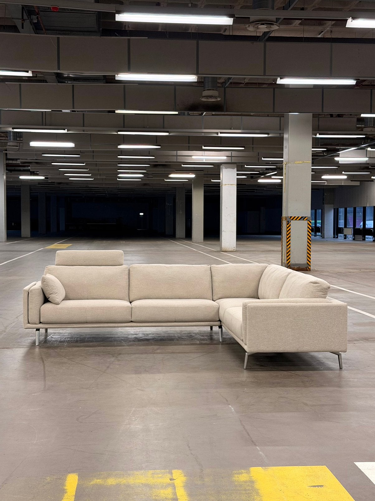 Leolux Bellice Hoekbank | Beige | NIEUWSTAAT + Garantie, Overige materialen, Hoekbank, 300 cm of meer, Ophalen of Verzenden