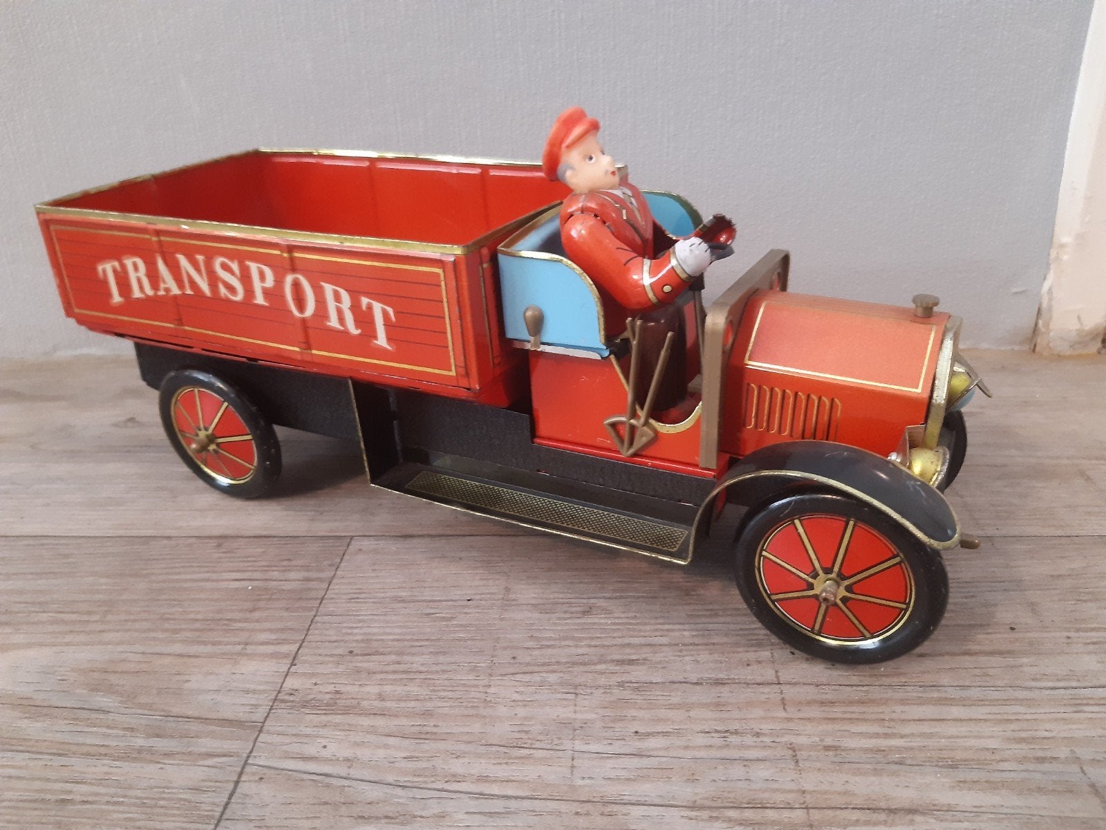 Blikken speelgoed auto FIAT ..OUD VINTAGE.., Ophalen of Verzenden