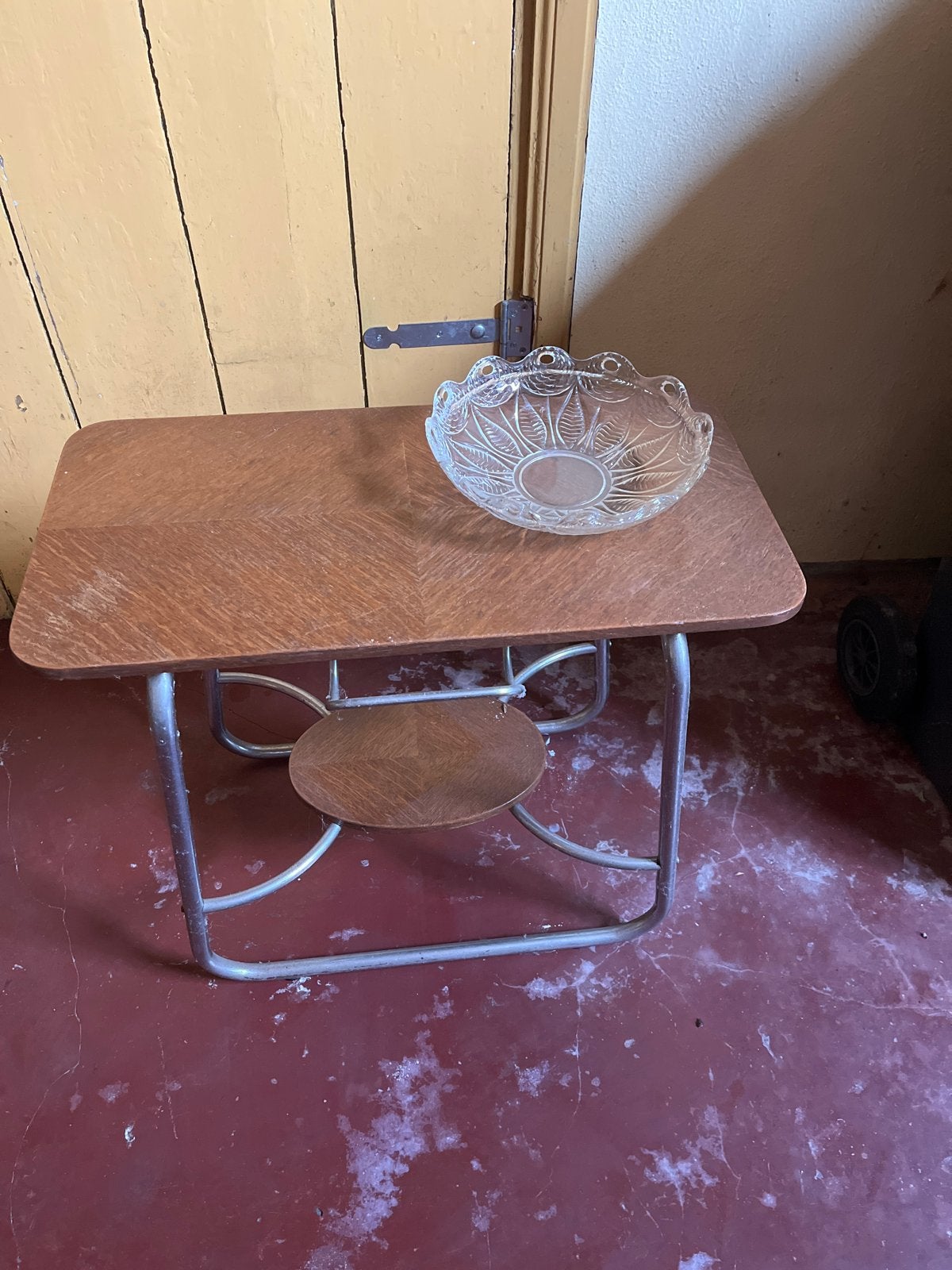 Antieke radio/televisietafel, vintage bijzettafel, Ophalen