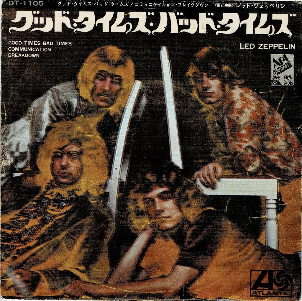 Led Zeppelin ‎– Good Times Bad Times (1st press, Japan 1969), Beschermende buitenhoes, Ophalen of Verzenden, Gebruikt, Rock en Metal