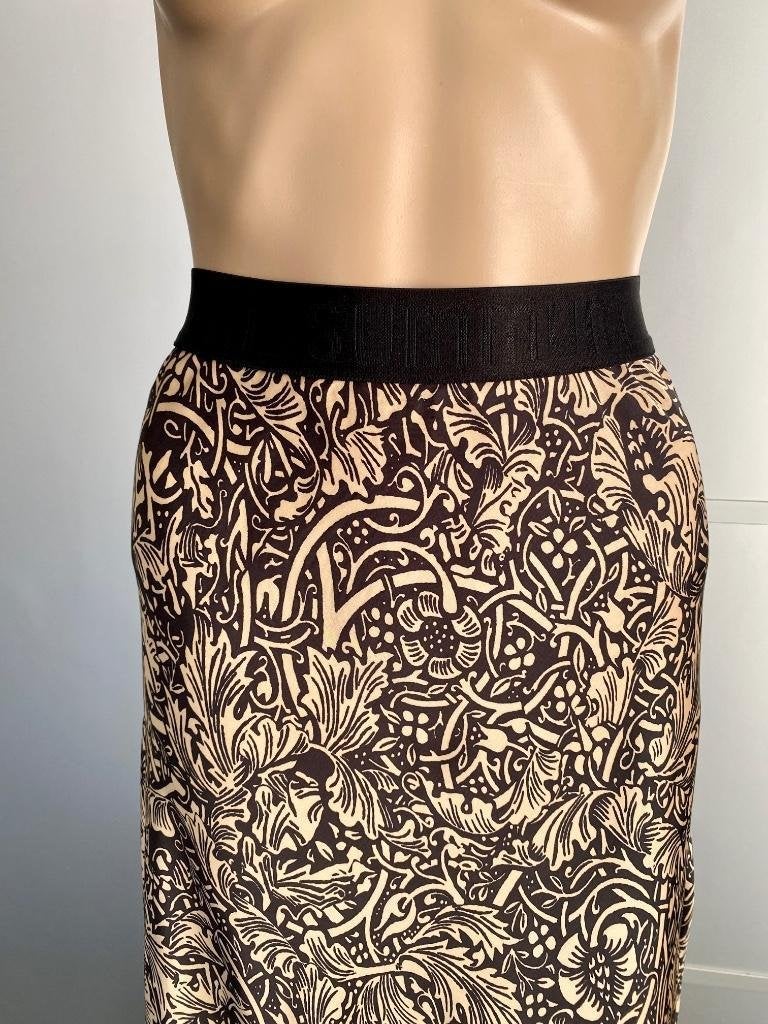 H379 Nieuw: Summum maat 34/36=XS/S lange rok beige/zwart, Summum Woman, Beige, Nieuw, Ophalen of Verzenden
