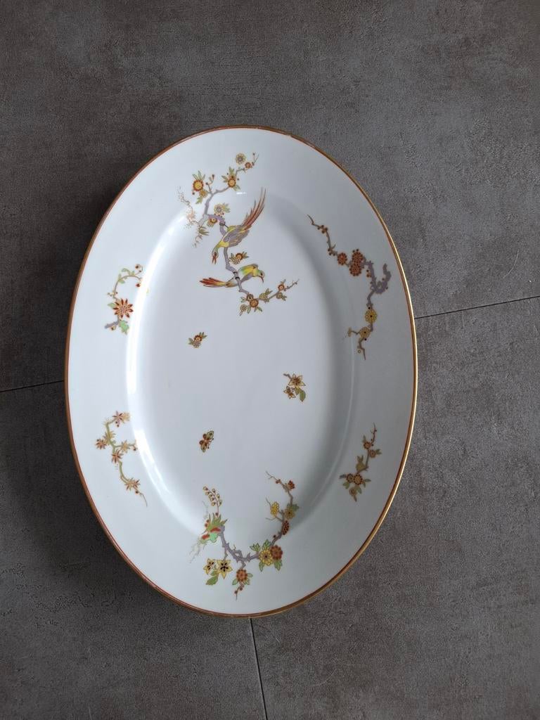 Vintage porseleinen schaal met vogeldecoratie, Ophalen of Verzenden