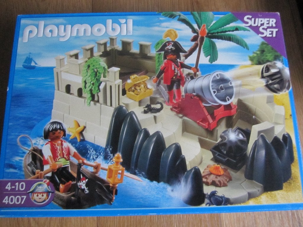 Playmobil superset pirateneiland vesting met kanon nr. 4007, Ophalen of Verzenden, Nieuw, Complete set