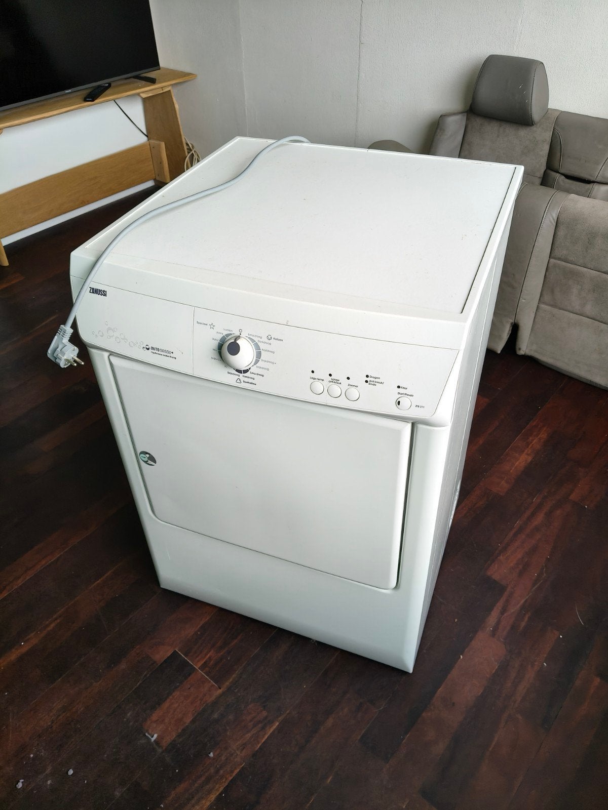 Zanussi wasdroger ZTB 271, Ophalen, Gebruikt, 45 tot 65 cm, 70 cm of meer