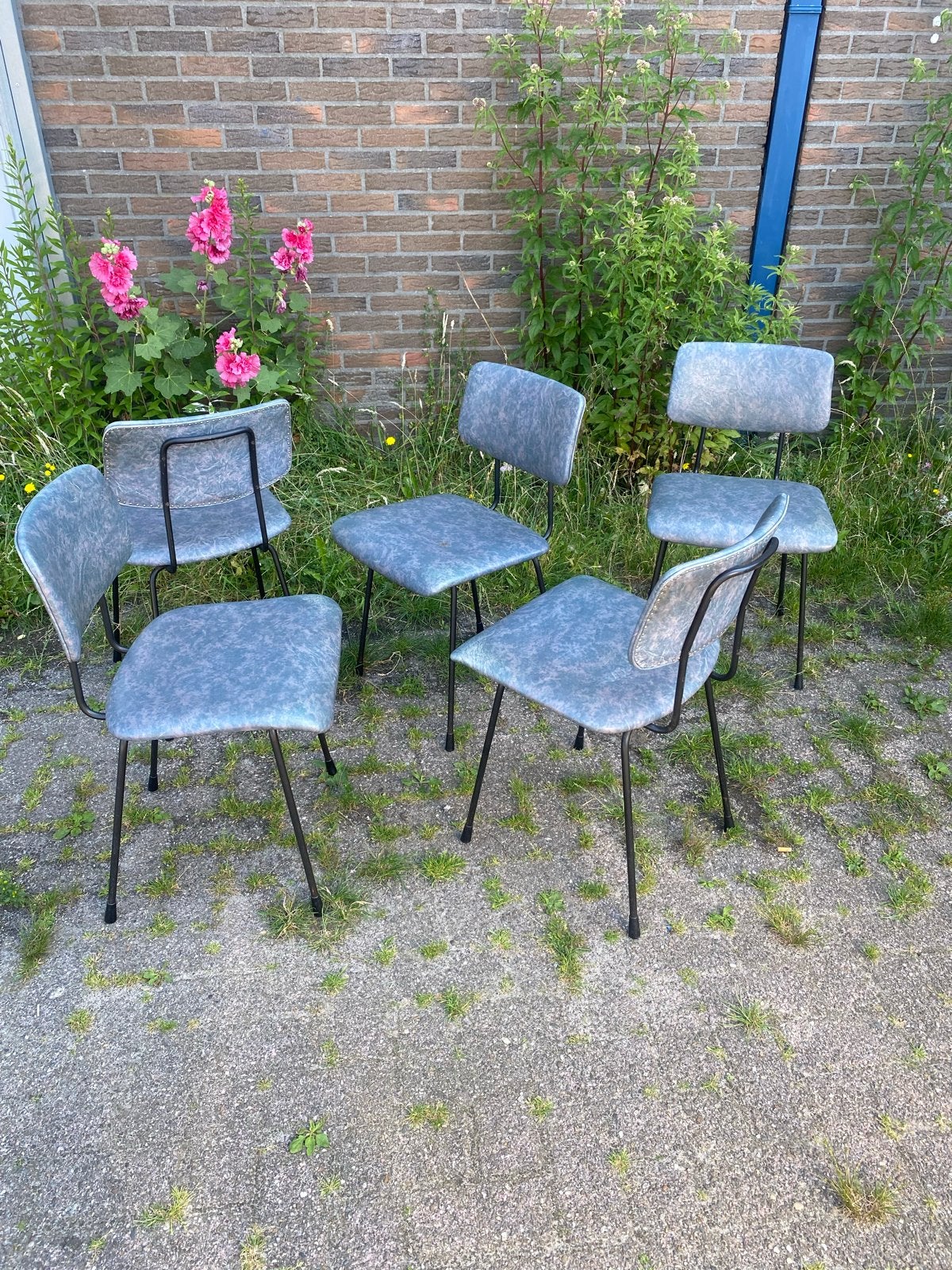 Set van 5 Gispen Kembo 1262 stoelen, A.R. Cordemeijer, Huis en Inrichting, Stoelen, Ophalen