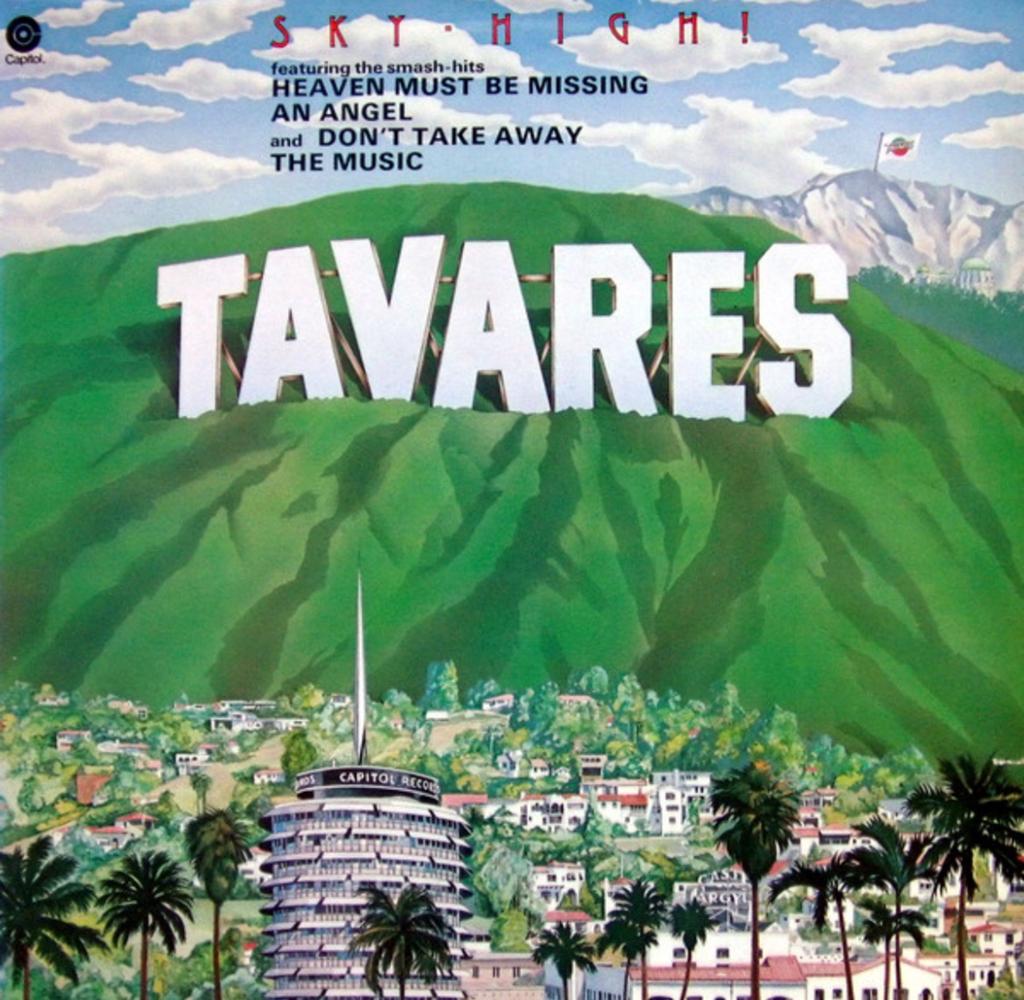 lp vinyl Tavares album Sky High incl. Heaven must be Missing, Ophalen of Verzenden, 1970 - 1979, Zo goed als nieuw, Inclusief binnenhoes