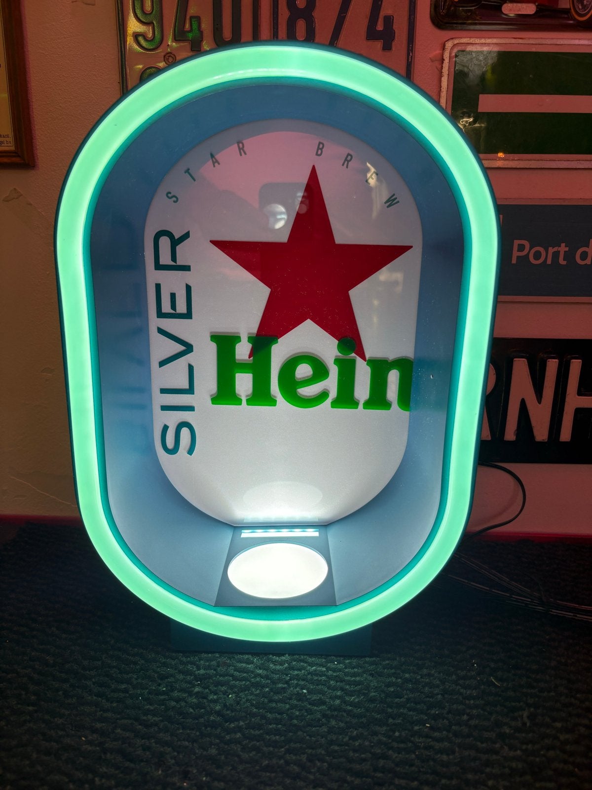 Nieuwe Heineken Silver Lichtbak / Reclamelamp, Verzamelen, Verzenden, Nieuw, Lichtbak of (neon) lamp