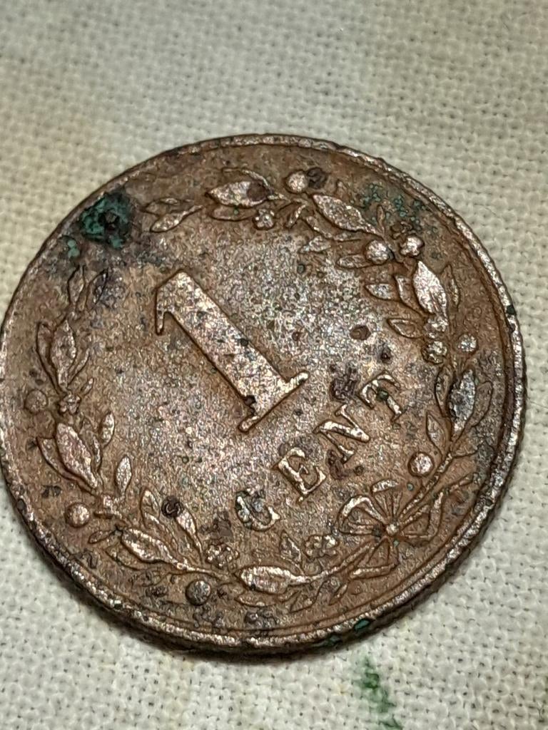 1 Cent 1878 Koning Willem III - Zeldzame Nederlandse Munt, Ophalen of Verzenden