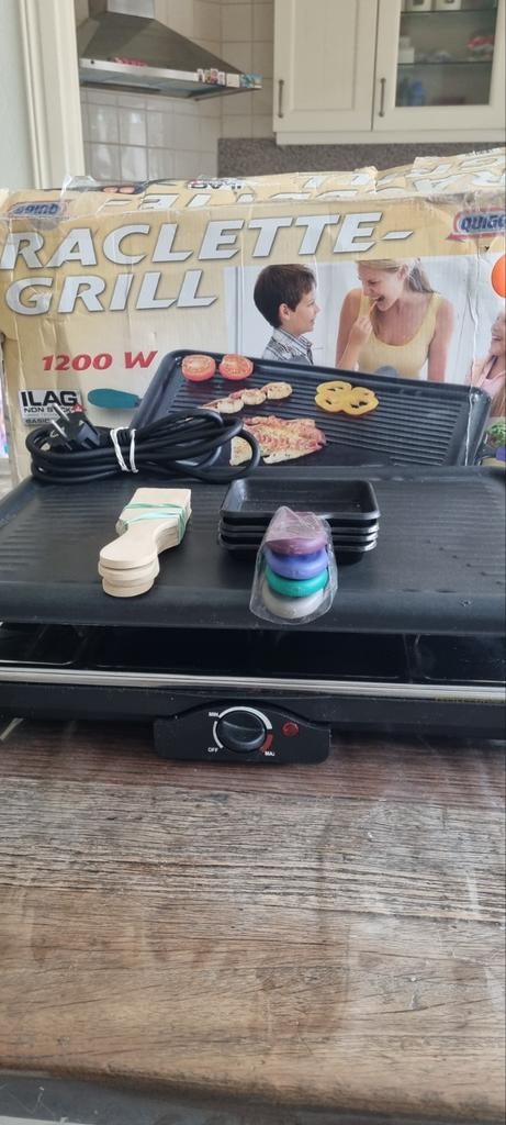 4 persoons Reaclette-grill 1200W, Ophalen of Verzenden