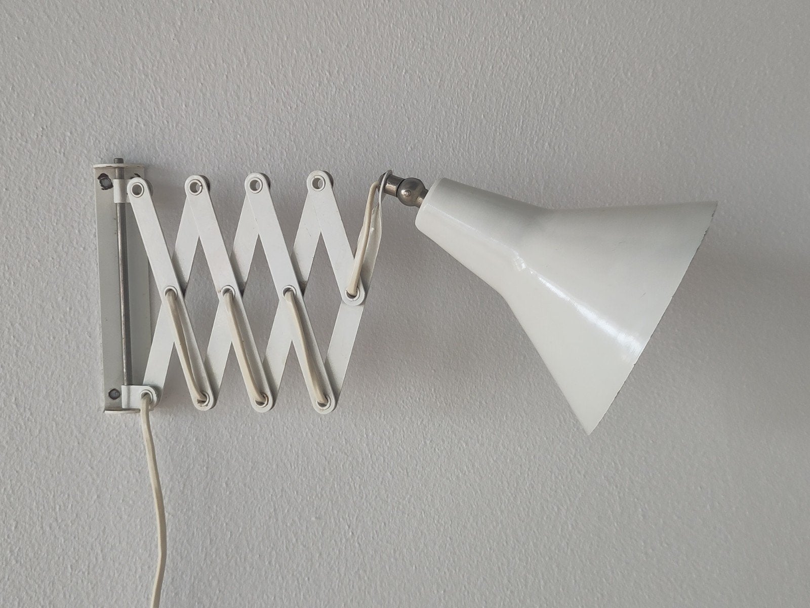 Vintage Anvia lamp Hoogervorst harmonica lampje wandlamp, Anvia, Gebruikt, ., Indirect licht