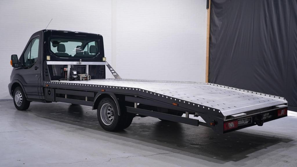 Ford Transit 2.0 TDCI 170 pk Autotransporter Airco, Luchtver, Gebruikt, 4 cilinders, 2800 kg, Zwart