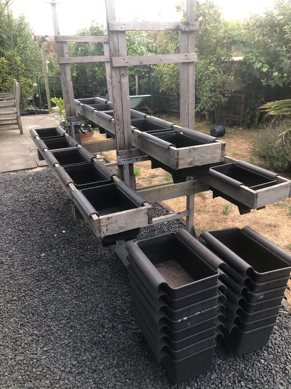 Aardbeienrek met 30 bakken - Ideaal voor tuin ., Tuin en Terras, Ophalen, Gebruikt, 100 cm of meer, 60 cm of meer