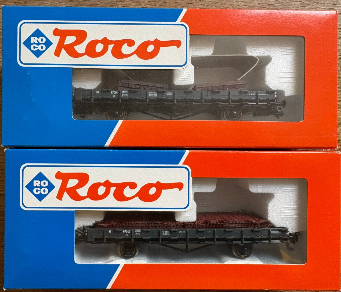 Roco NS 2x rongen wagen met lading, Gelijkstroom, Verzenden, Wagon, Roco