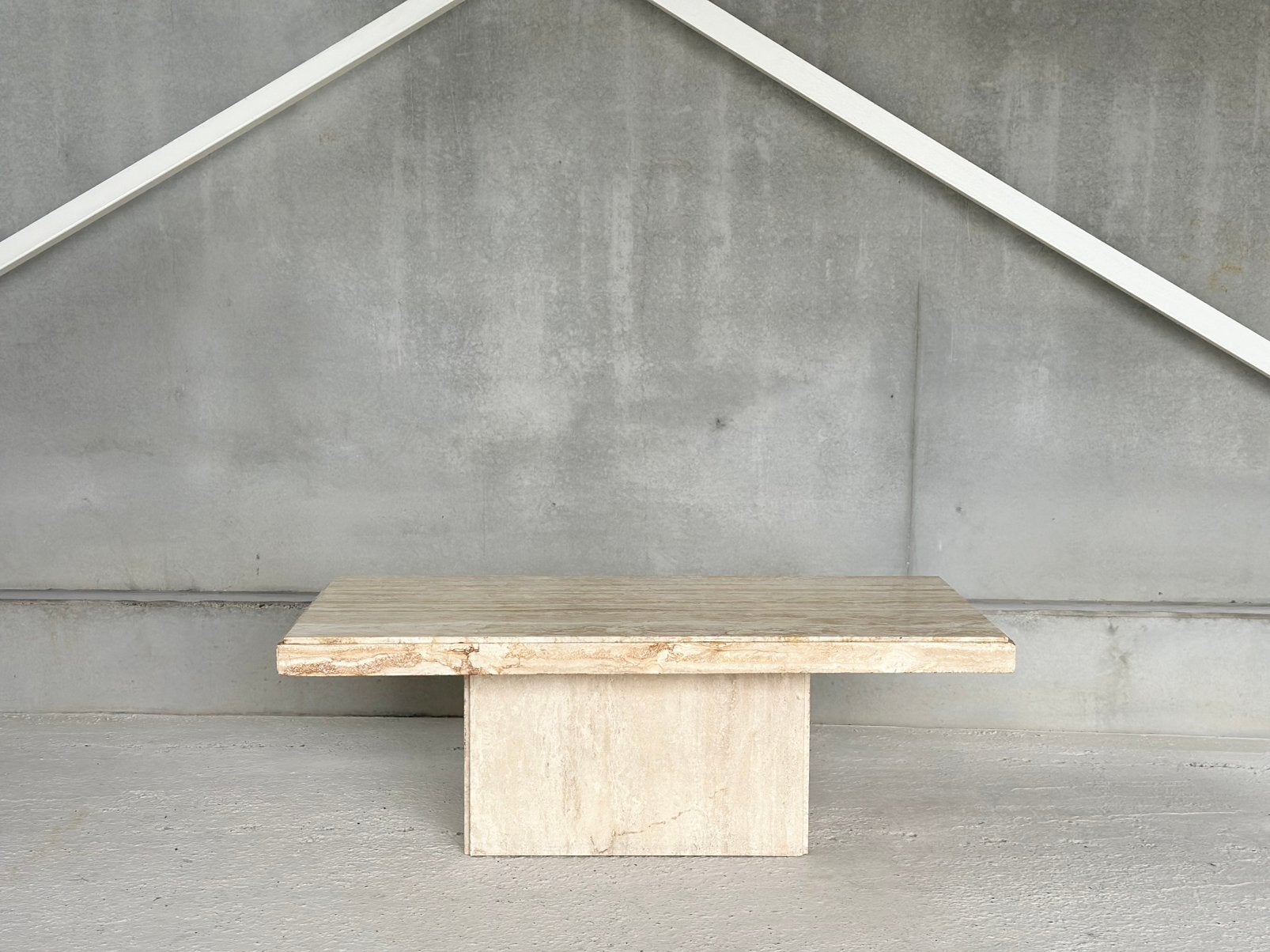 Vintage travertine coffeetable, Antiek en Kunst, Antiek | Meubels | Tafels, Ophalen