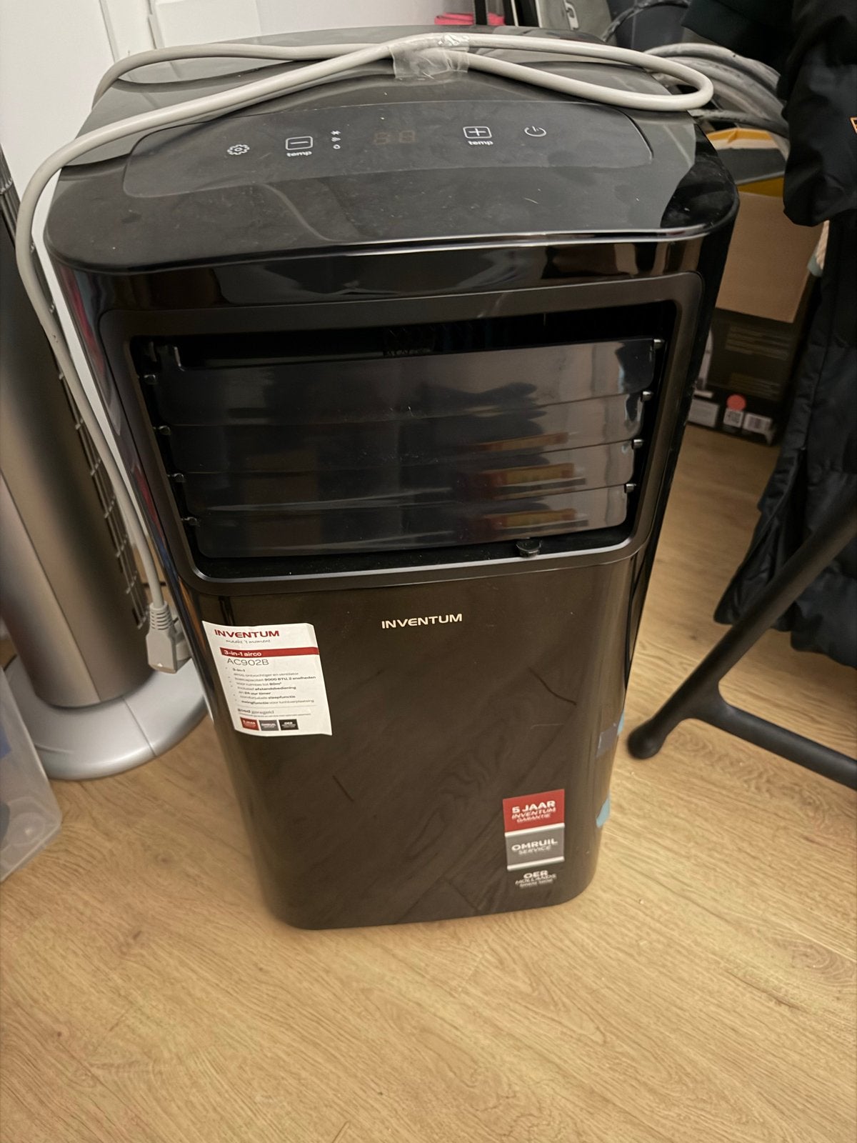 Inventum AC902B Mobiele Airco 3-in-1, Ophalen, Gebruikt, Minder dan 60 m³, 2 snelheden