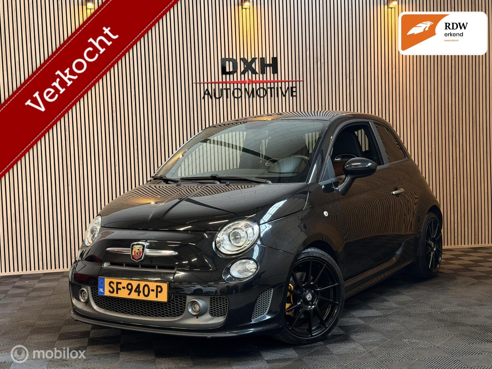 Fiat 500 1.4 T-Jet Abarth 595 Turismo 160pk CARPLAY INTERSCP, Auto's, Fiat, Voorwielaandrijving, Euro 6, 4 cilinders, Zwart