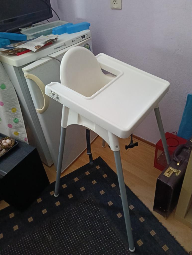 Antilop ikea kinderstoel met eetblad en gordels., Ophalen, Gebruikt, Overige typen, Gordel(s)