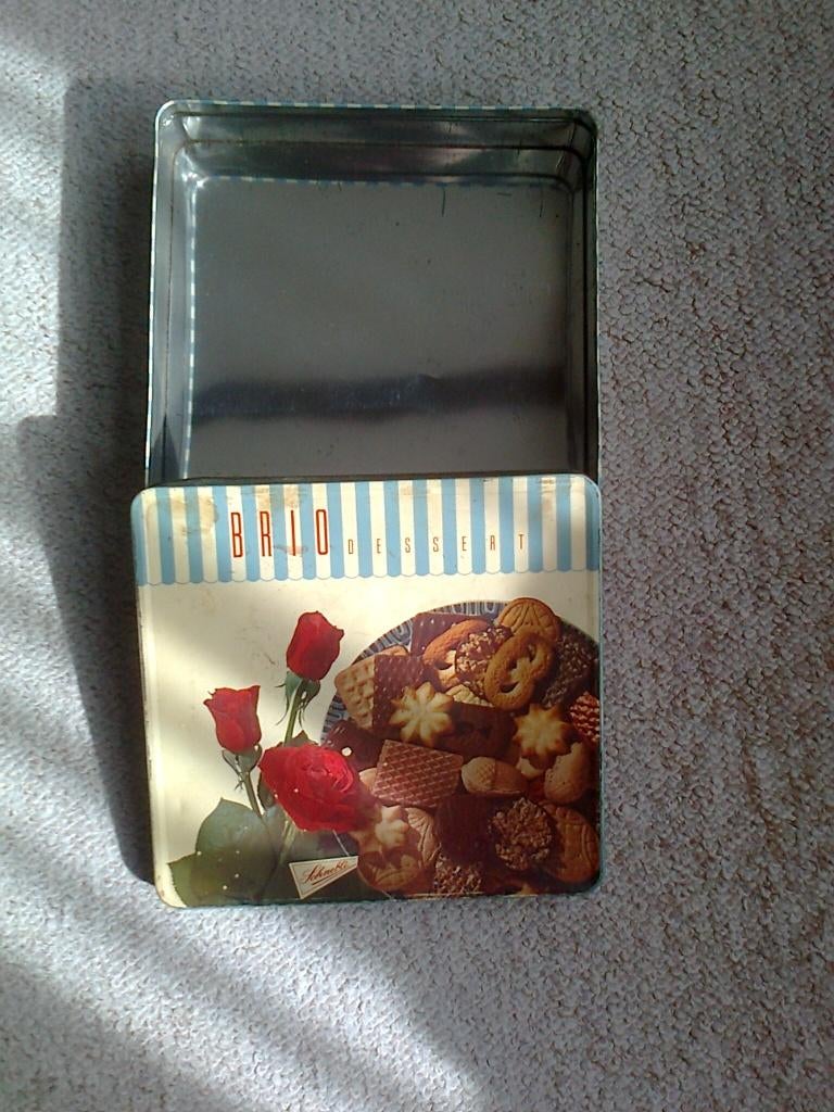 brio dessert blik 23x21,5x5,5cm h e, Ophalen of Verzenden, Gebruikt, Koek(jes)