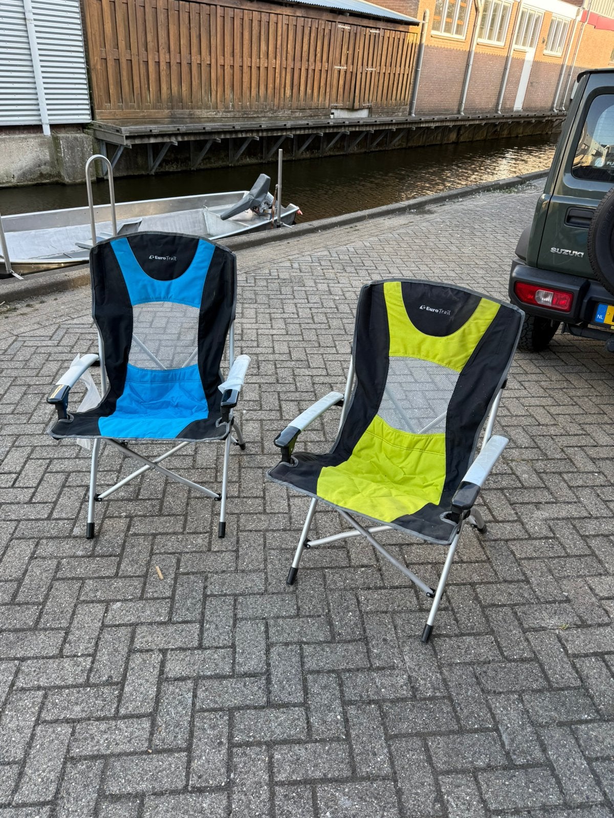 Vis/campingstoeltjes, inklapbaar. Zijn nieuw, Caravans en Kamperen, Kampeermeubelen, Ophalen, Zo goed als nieuw, Campingstoel