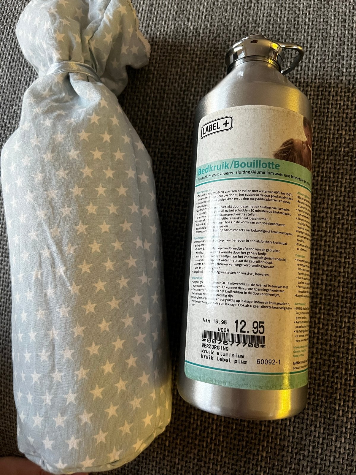 2x Label+ Baby bed kruiken met hoezen, Ophalen of Verzenden, Zo goed als nieuw, Minder dan 70 cm, Overige typen