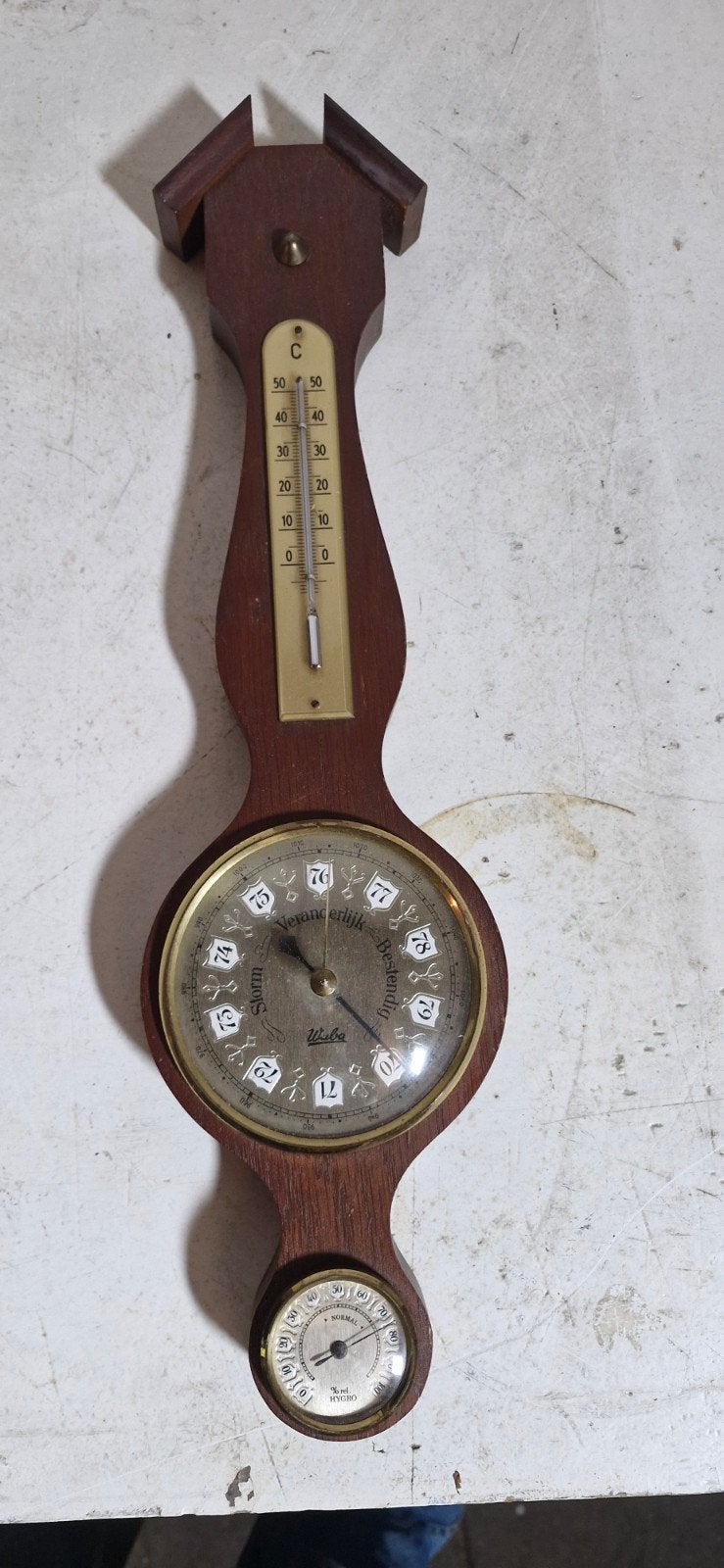 Antiek Weerstation met Barometer, Thermometer en Hygrometer, Gebruikt, Onbekend@voorbeeld.com, Onbekend, Wuba