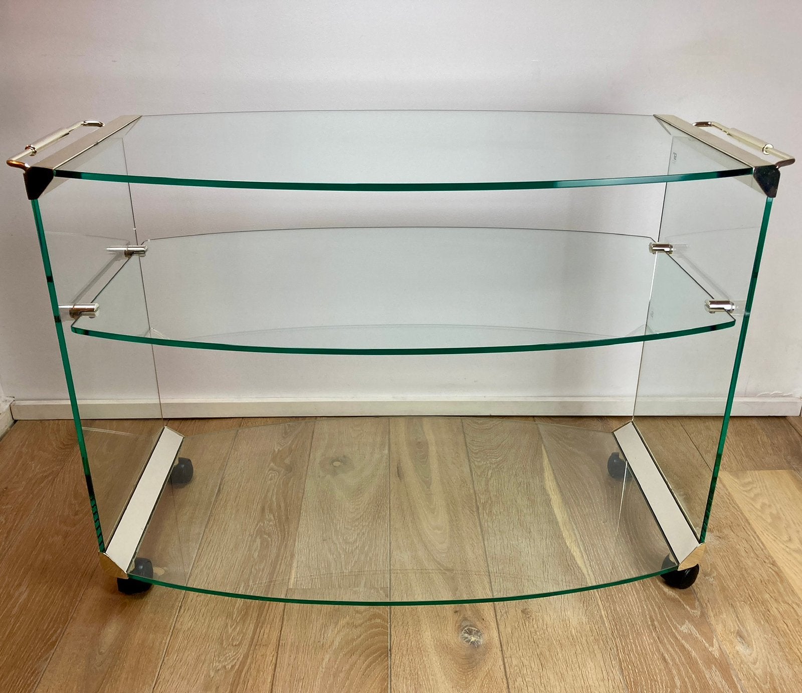 Serveerwagen/audiomeubel/bijzettafel Gallotti & Radice, Ophalen, Gebruikt, 50 tot 100 cm, Glas