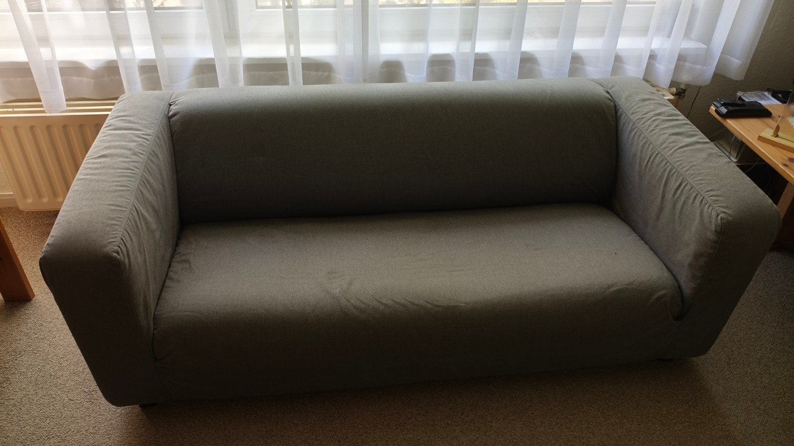 ikea klippan bank grijs, Huis en Inrichting, Banken | Bankstellen, Ophalen, Gebruikt, 150 tot 200 cm, Tweepersoons