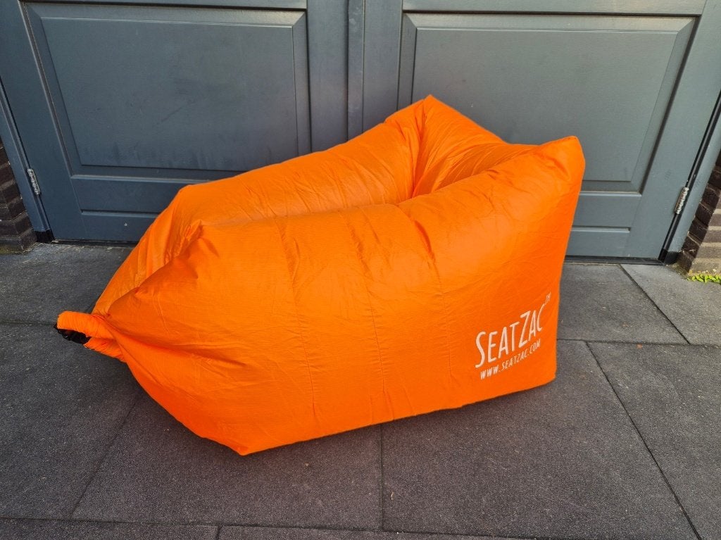 Oranje SeatZac Chillbag / Opblaasbare Loungestoel, Ophalen of Verzenden, Zo goed als nieuw, Oranje, Zitzak
