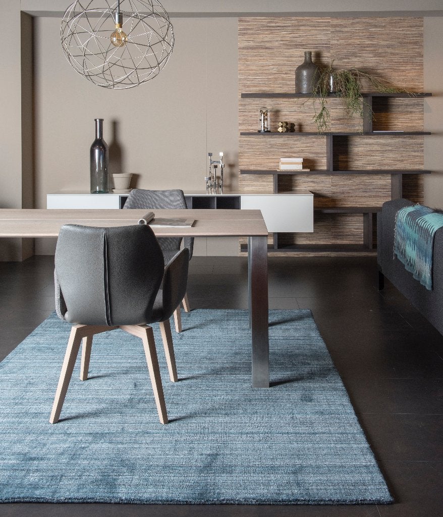 Vloerkleed / Karpet Brinker Palermo Deep Sea 200 x 300cm, Huis en Inrichting, Blauw, Handgeweven, Ophalen of Verzenden, 200 cm of meer
