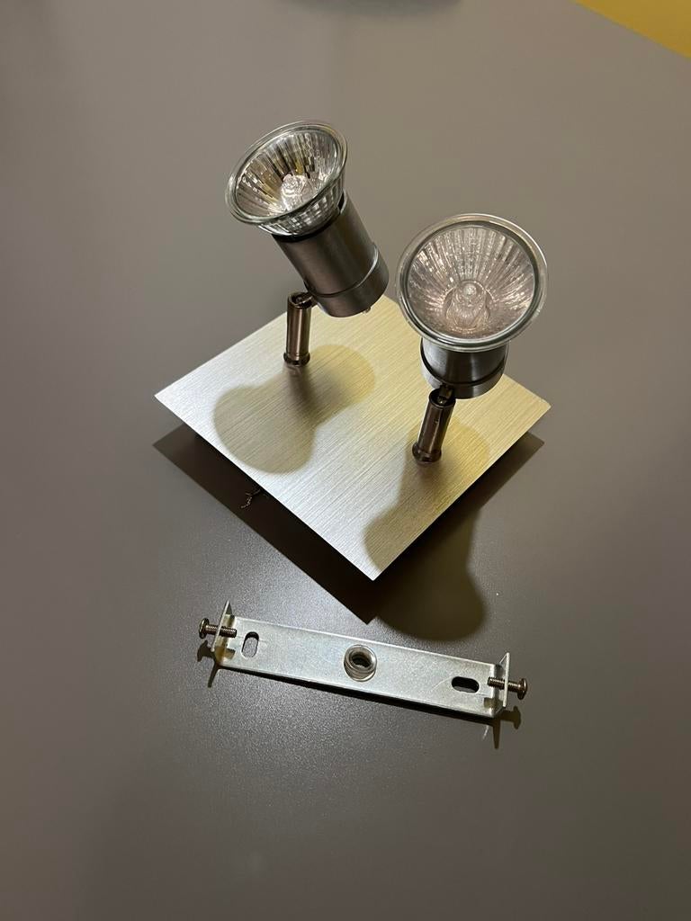 Philips Massive Spotlamp - 2x GU10 - Titanium color, Ophalen of Verzenden, Zo goed als nieuw