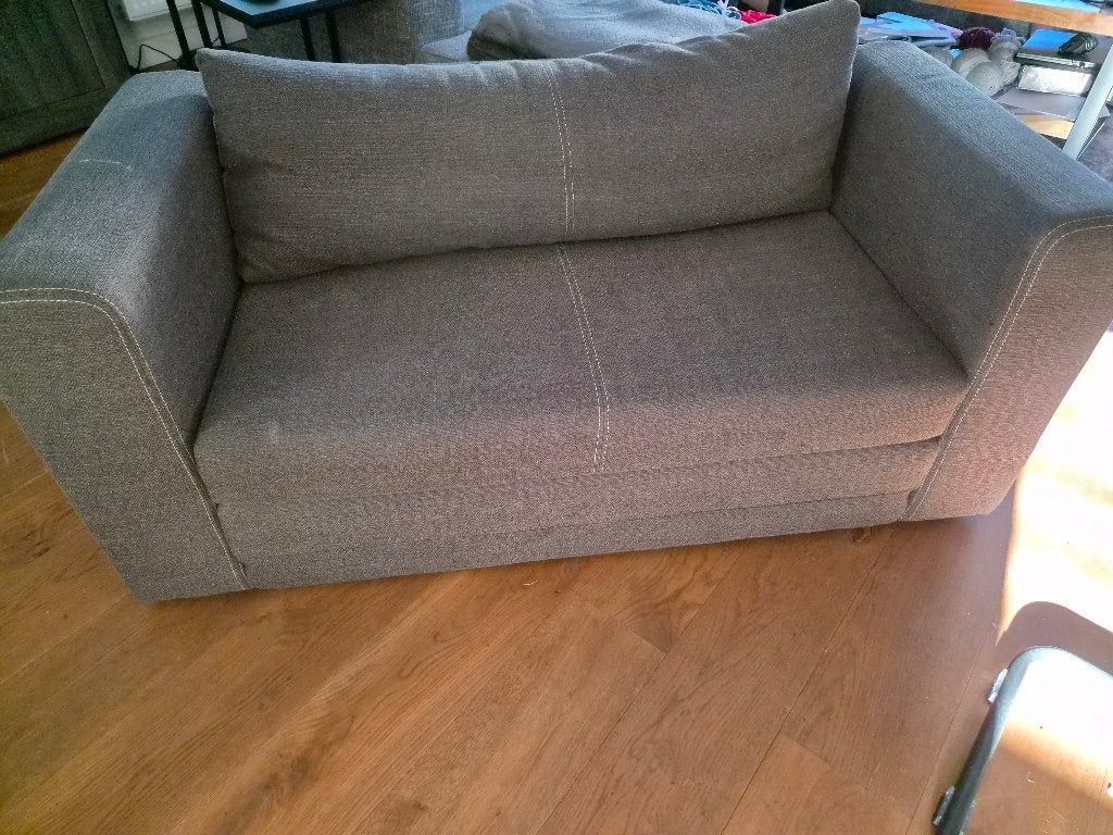 Gratis af te halen Ika uitklap slaapbank, Huis en Inrichting, Slaapkamer | Slaapbanken, Ophalen, Gebruikt, Bruin, 140 cm