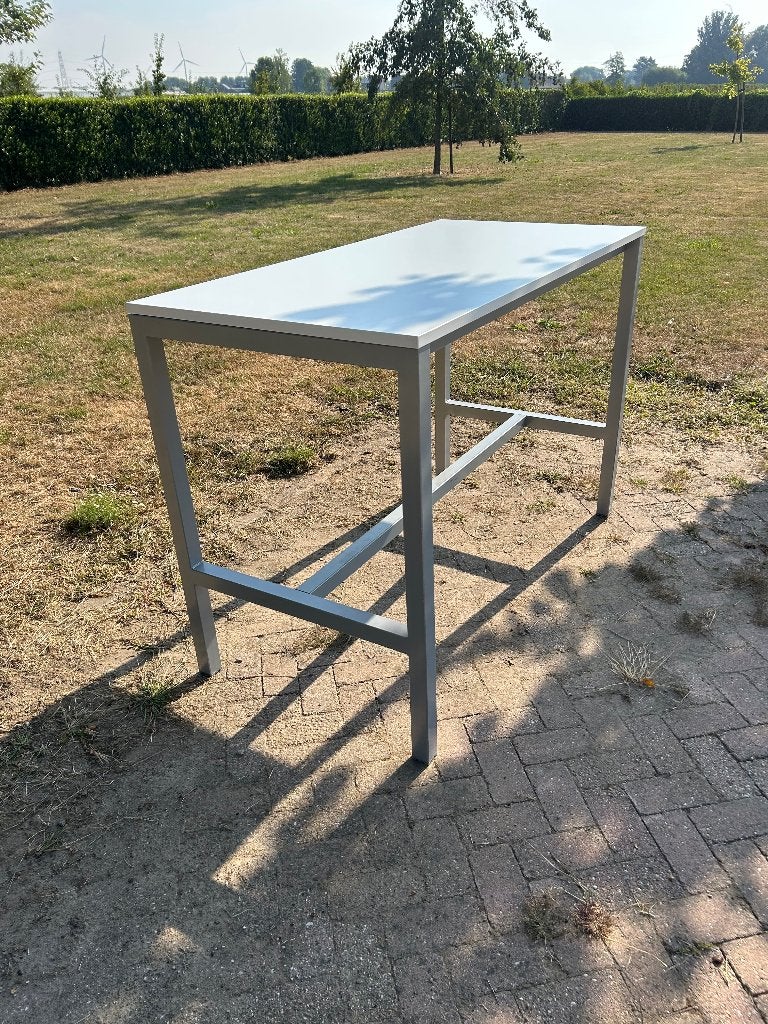 4*Hoge bartafel / statafel 160*80 cm: stevig metalen frame, Ophalen, Zo goed als nieuw
