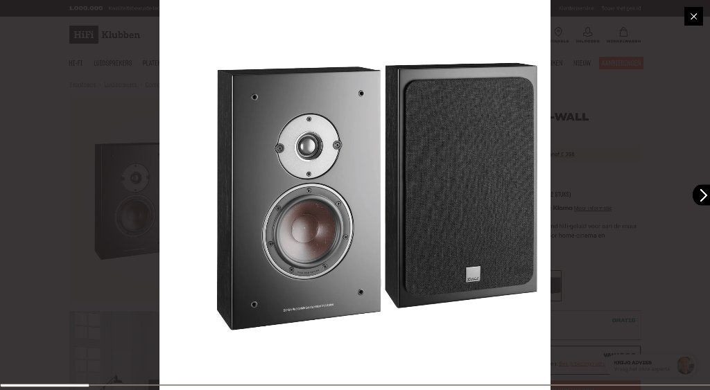 DALI Oberon On-wall 2 speakers - Zwart
