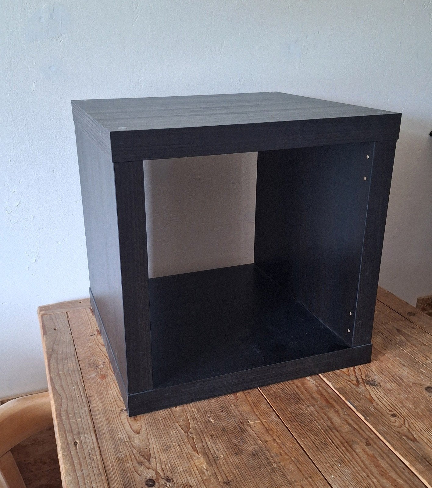 Kallax ikea Zwart opbergvak / kubus, Huis en Inrichting, Kasten | Boekenkasten, Ophalen, Minder dan 50 cm, Zo goed als nieuw, Minder dan 100 cm