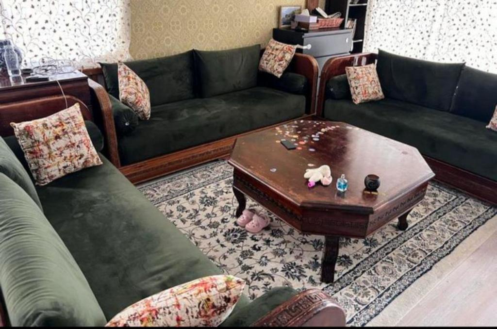 Marokkaanse seddari/ groene houten bank (gratis bezorgen), Ophalen of Verzenden, Zo goed als nieuw
