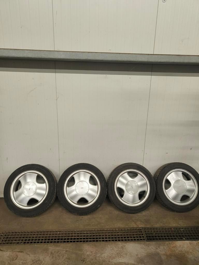 Saab 900 lmv-velgen+ band 16inch, Ophalen, Velg(en), 16 inch, 205 mm