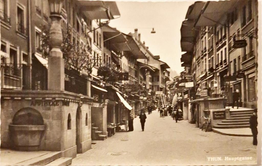 Thun Zwitserland 1965, Verzamelen, Ophalen of Verzenden, 1960 tot 1980, Gelopen, Overig Europa