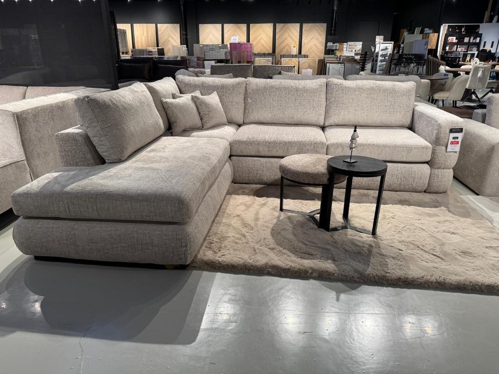 Foto 3 van Voorraad Actie | Velvet bouclé Hoekbank | Showroom Utrecht
